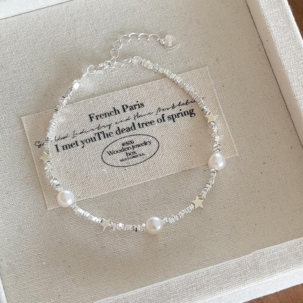 Broken Silver Butterfly Bracelet Women's Light Luxury Niche Exquisite All-match Sweet Simple Beaded Girlfriend Bracelet Personalized