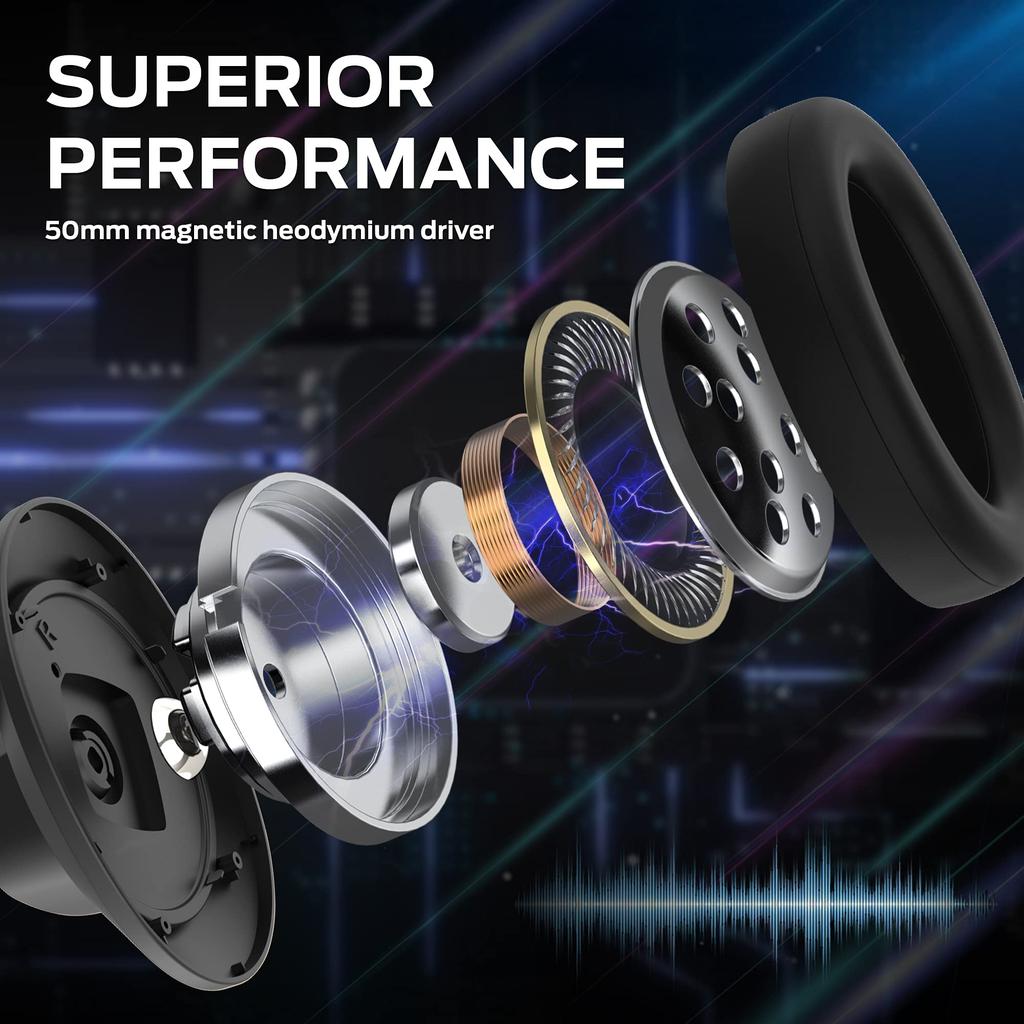 Monster Mission Bot Gaming Headset PC Gaming Headphones with Noise Canceling Mic Colorful RGB Lights Adaptive Suspension Headband Compatible with One