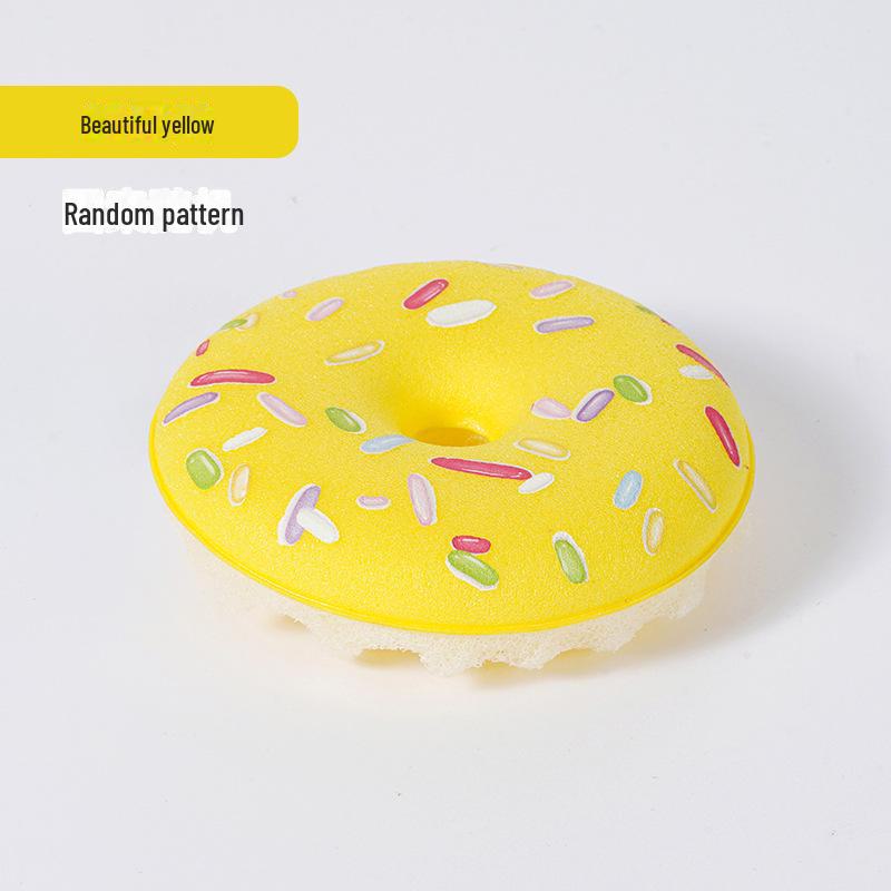 Симпатичная губка для мытья посуды с антипригарным покрытием, хлопковой присоской и впитывающей воду пенящейся щеткой