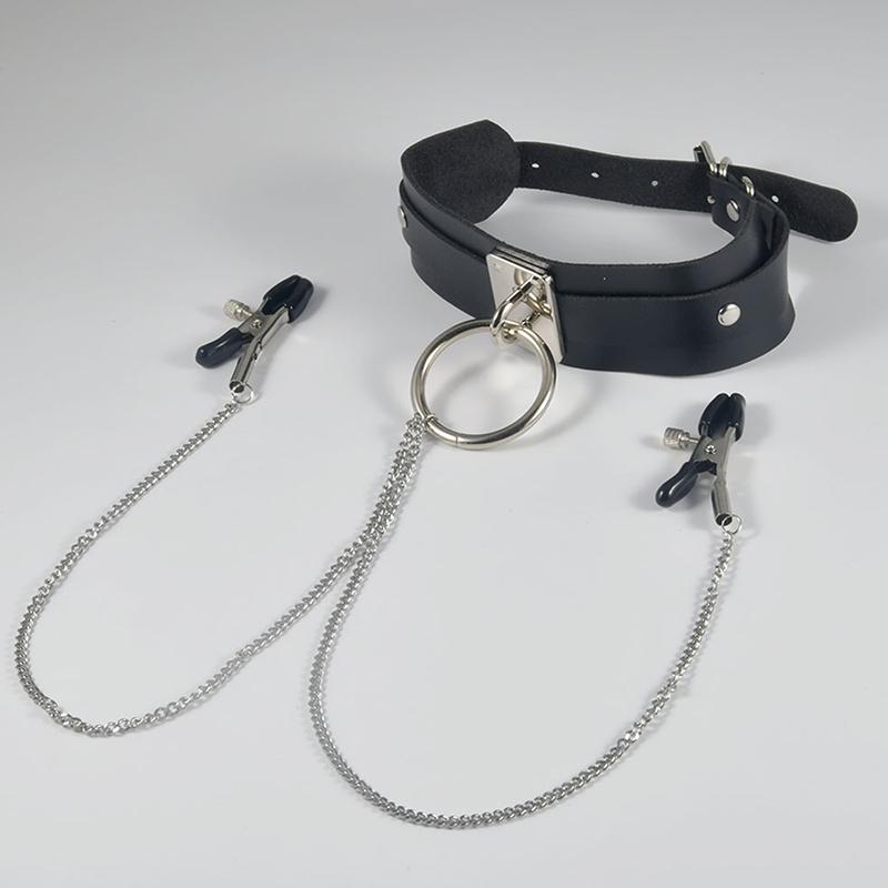 1 шт. Кольцо для соска с колье-чокером в стиле панк, длинная цепочка, штанга для пирсинга сосков, ювелирные изделия