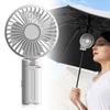 Umbrella Fan Strong Airflow Low Noise Foldable Design Handheld Personal Fan Hands-Free Clip-On Rechargeable Cooling Fan