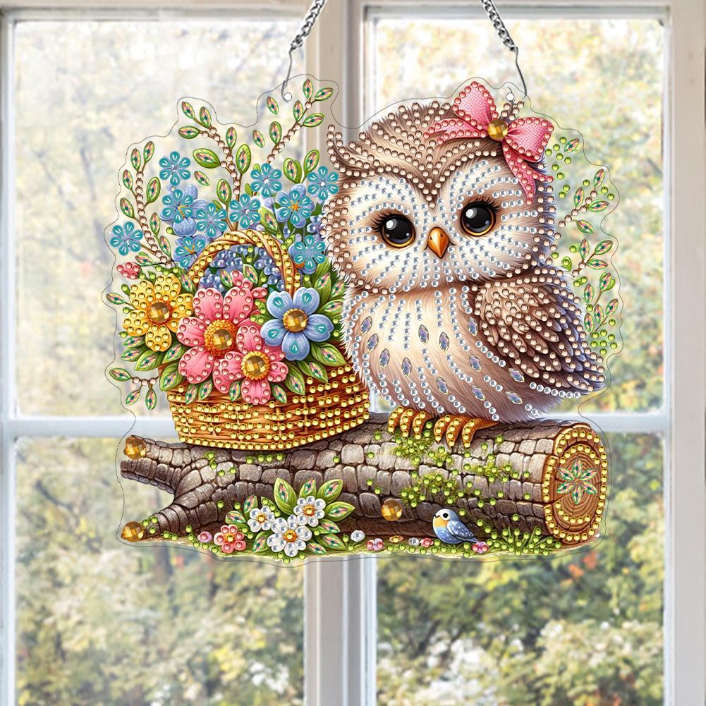 Акриловые туфли с животными Цветок 5D DIY Алмазная вышивка Точки Подвеска Стразы Алмазное искусство Подвески для окна для декора сада