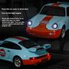 Масштаб 1/24 Porsche 964 Carrera RS 911 Сплавная машина Литые и игрушечные транспортные средства Модель автомобиля Звук и свет Инерционная машинка Игрушки для детей Подарки