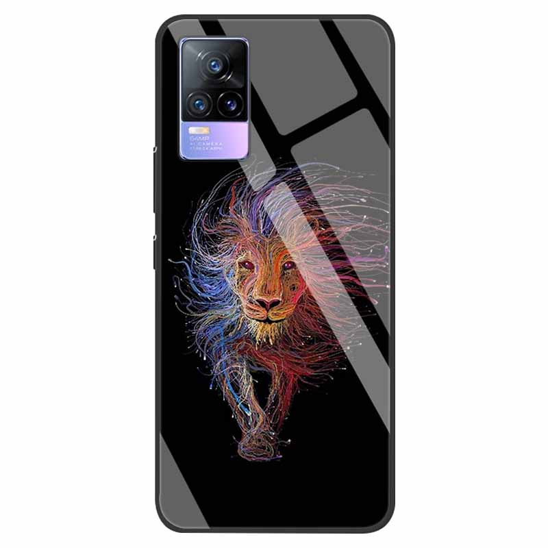 Для VivoV21 5G Чехол из закаленного стекла для Vivo V21 5G Мягкий бампер Жесткая funda Для Vivo X60 Pro Глобальный чехол для телефона X60 5G 2021 Обложка