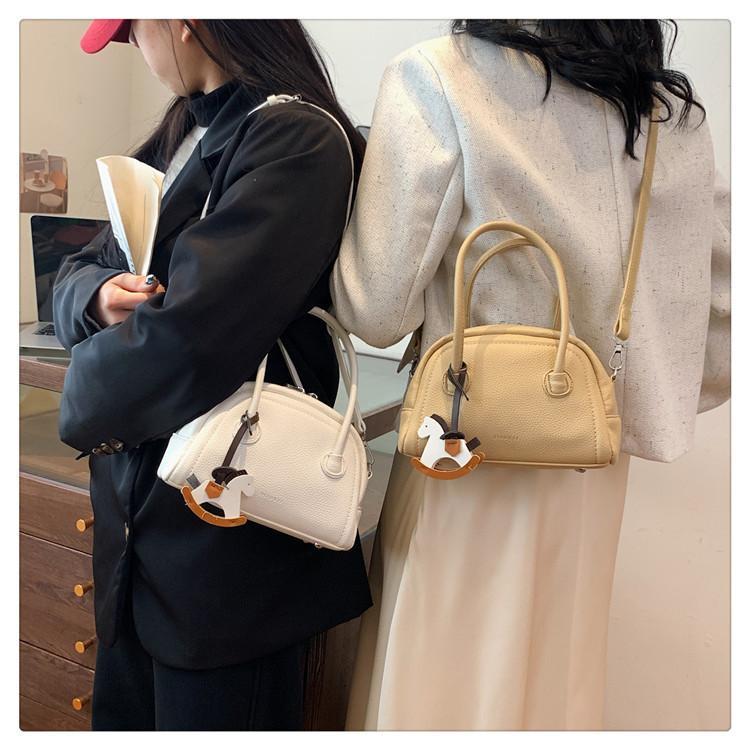 Ielgy Bowling Ball Shell Bag Korean Style Fresh Casual Macaron Solid Color Pillow Bag