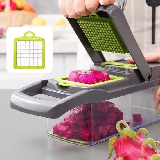 Овощерезка из нержавеющей стали, ломтерезка-мандолина для нарезки соломкой, кубиками, многофункциональный инструмент для приготовления пищи