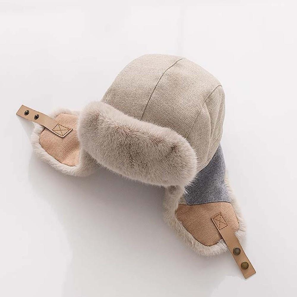 Thick Thermal Warm Earflap Cap Fleece Lined Patchwork Ski Cap Windproof Winter Hat Daily Commute