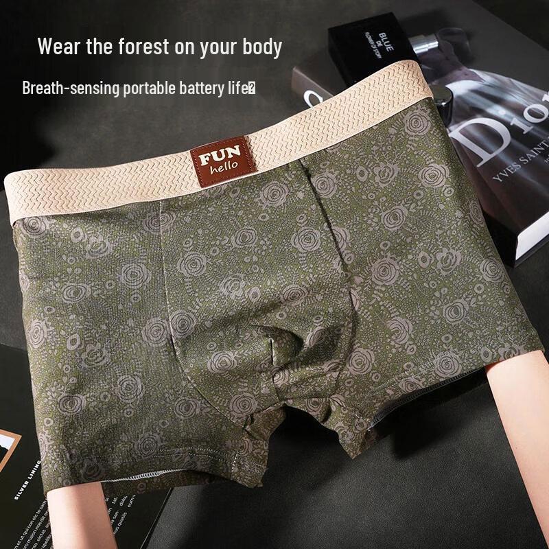 Мужское классическое антибактериальное нижнее белье из модала с хлопком, 3 штуки