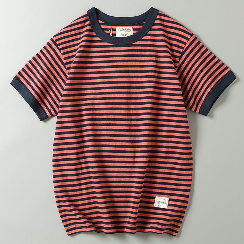 Foreign Trade Export Tail Goods Retro round Neck Short Sleeves T-shirt