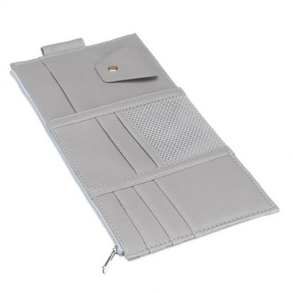 Сумка для хранения автомобильного солнцезащитного козырька из искусственной кожи, очки, билет, органайзер для мобильного телефона