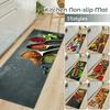 Kitchen Non Slip Mat 35 Styles Spice Herb Print Runner Rug for Home Bathroom Entryway Decor Easy Clean Durable Floor Mat