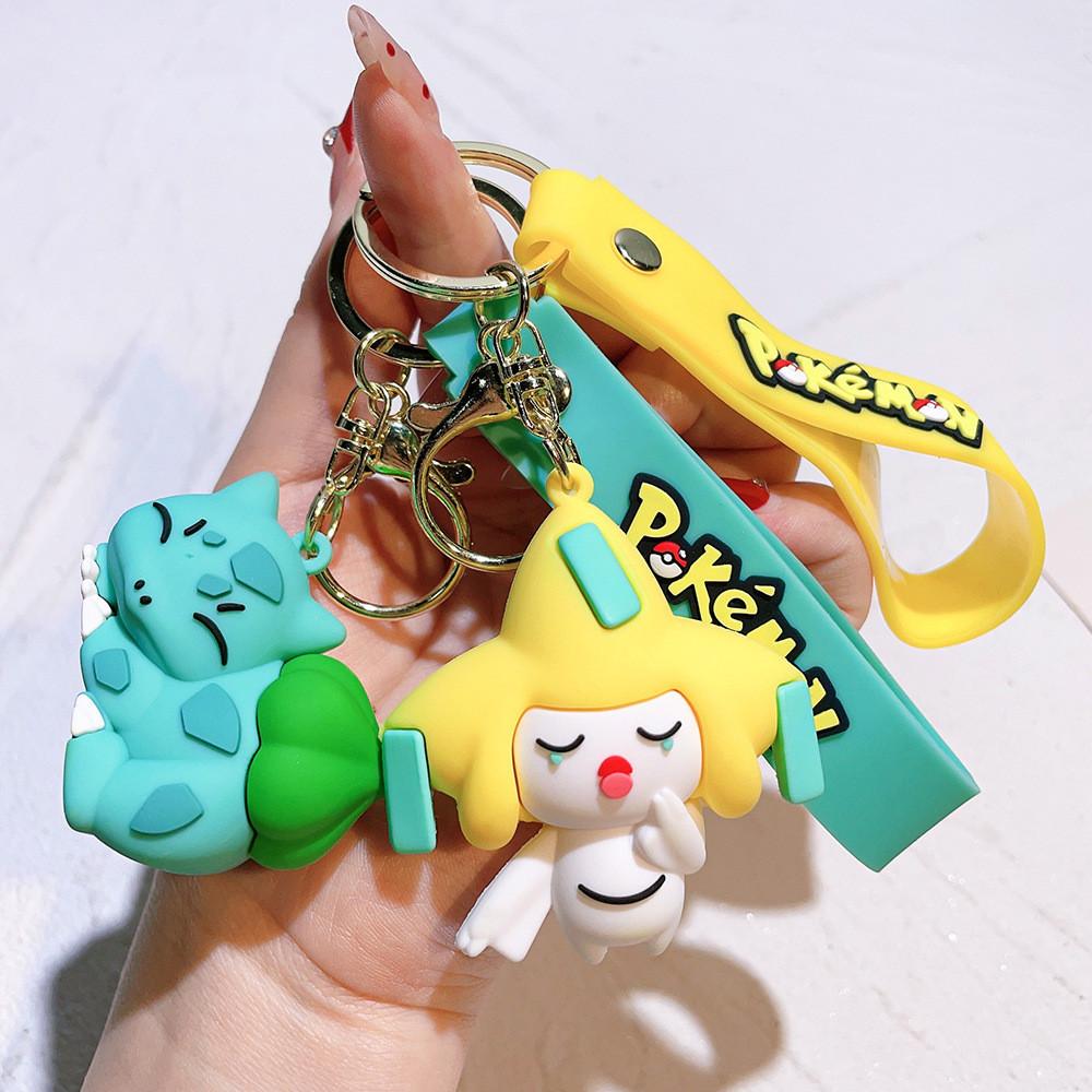Adorable Pikachu Keychain Cute Psyduck Squirtle Figurine For Bags And Backpacks
