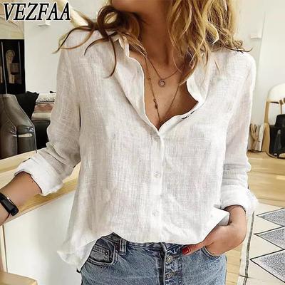 Женская мода повседневная весна-осень однотонные принты с длинным рукавом и воротником-поло блузки и рубашки