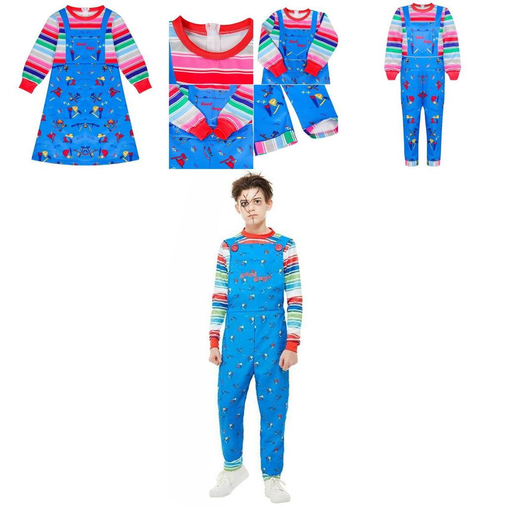 Очаровательный лицензированный костюм Чаки для детских игр на Хэллоуин, детский маскарадный костюм