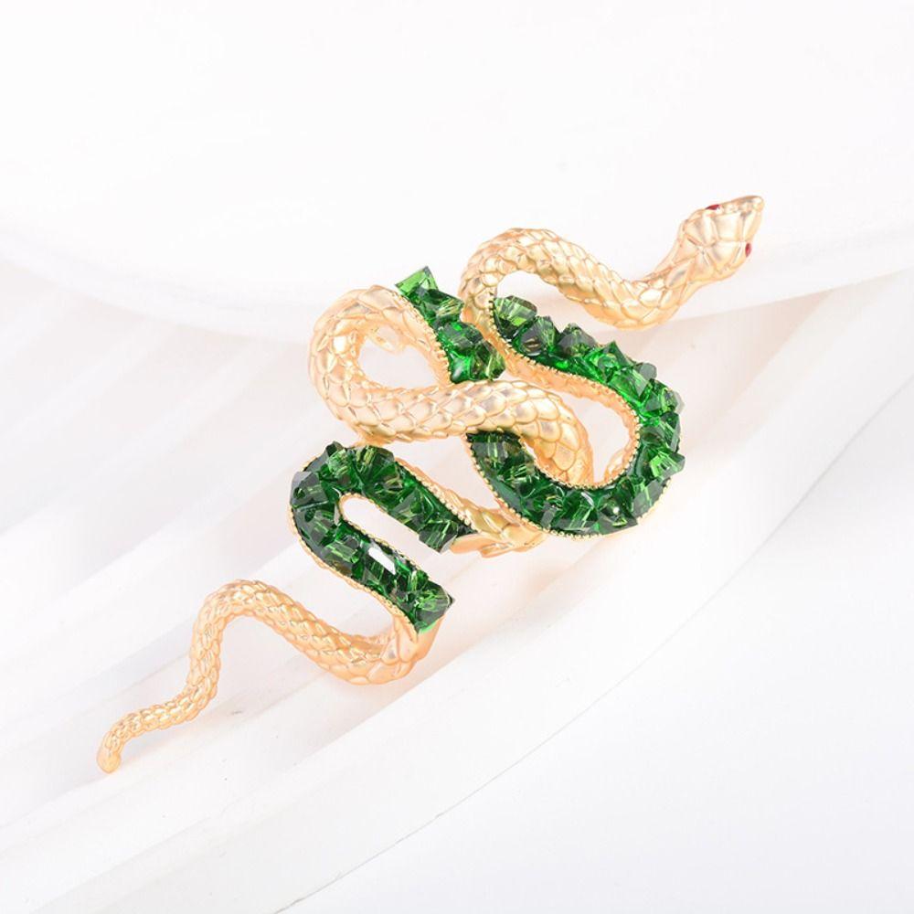 Sparkling Rhinestone Animal Collar Pins Minimalist Snake Lapel Pin  Snake New Year