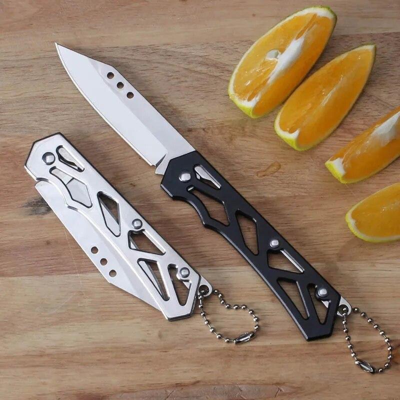 Stainless Steel Fruit Knife Folding Portable Mini Knife To Carry Around Outdoor Multi-function Express Open Box Sharp Kitchen Tool