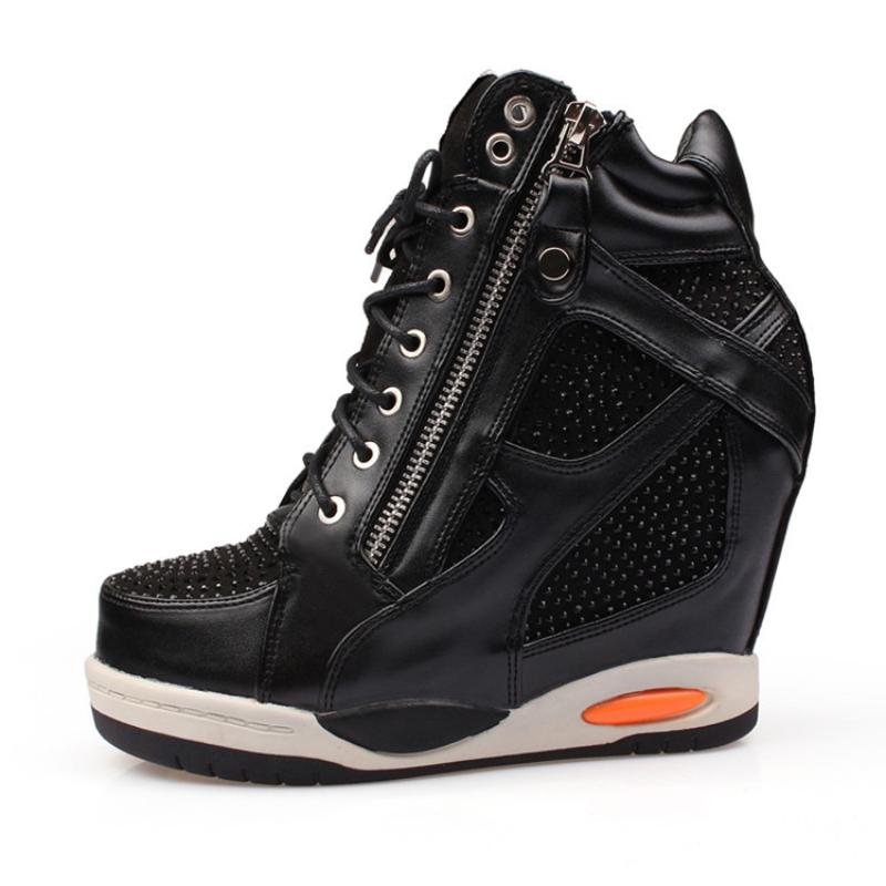 Shoes Womens Sneakers with Platform Woman Shoe Luxury Wedge Heel Basket Autumn Winter Thick Fashion High Casual Running Low Help