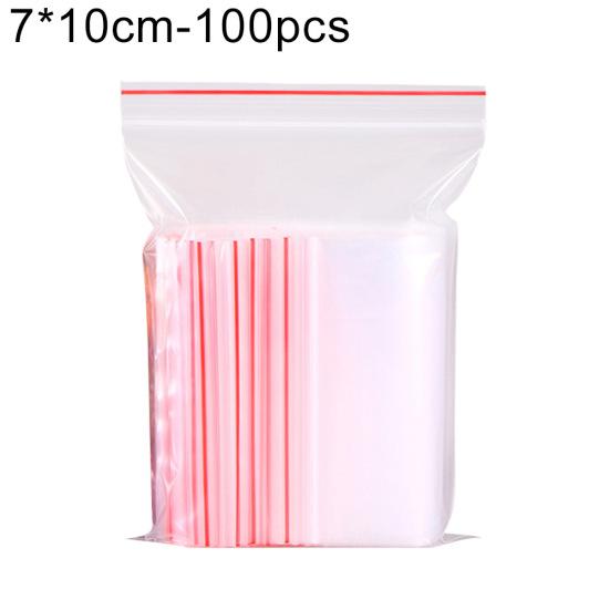 100Pcs Plastic Transparent Self Sealing Packaging Bags Cookie Food Storage Pouch