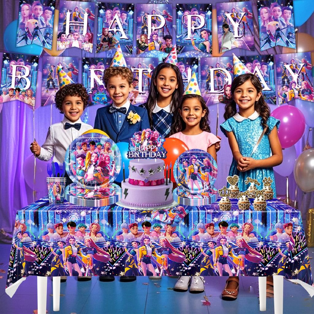 Tableware, Paper Plates, Paper Cups, Tablecloths, Flags, Birthday Party Decoration Supplies