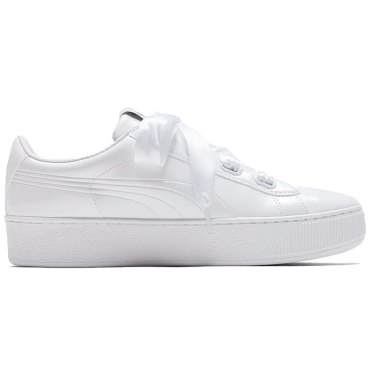 PUMA Vikky Platform Ribbon White Women's (Unisex) Skate Shoes 366419 02