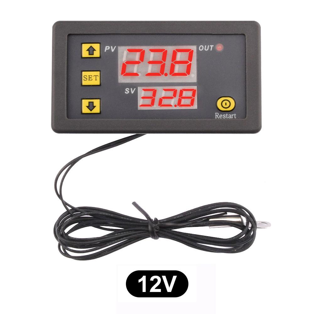 DC 5V/12V/24V Термостат Цифровой Контроллер Температуры Регулятор Терморегулятор Инкубатор NTC Сенсор Переключатель Модуль