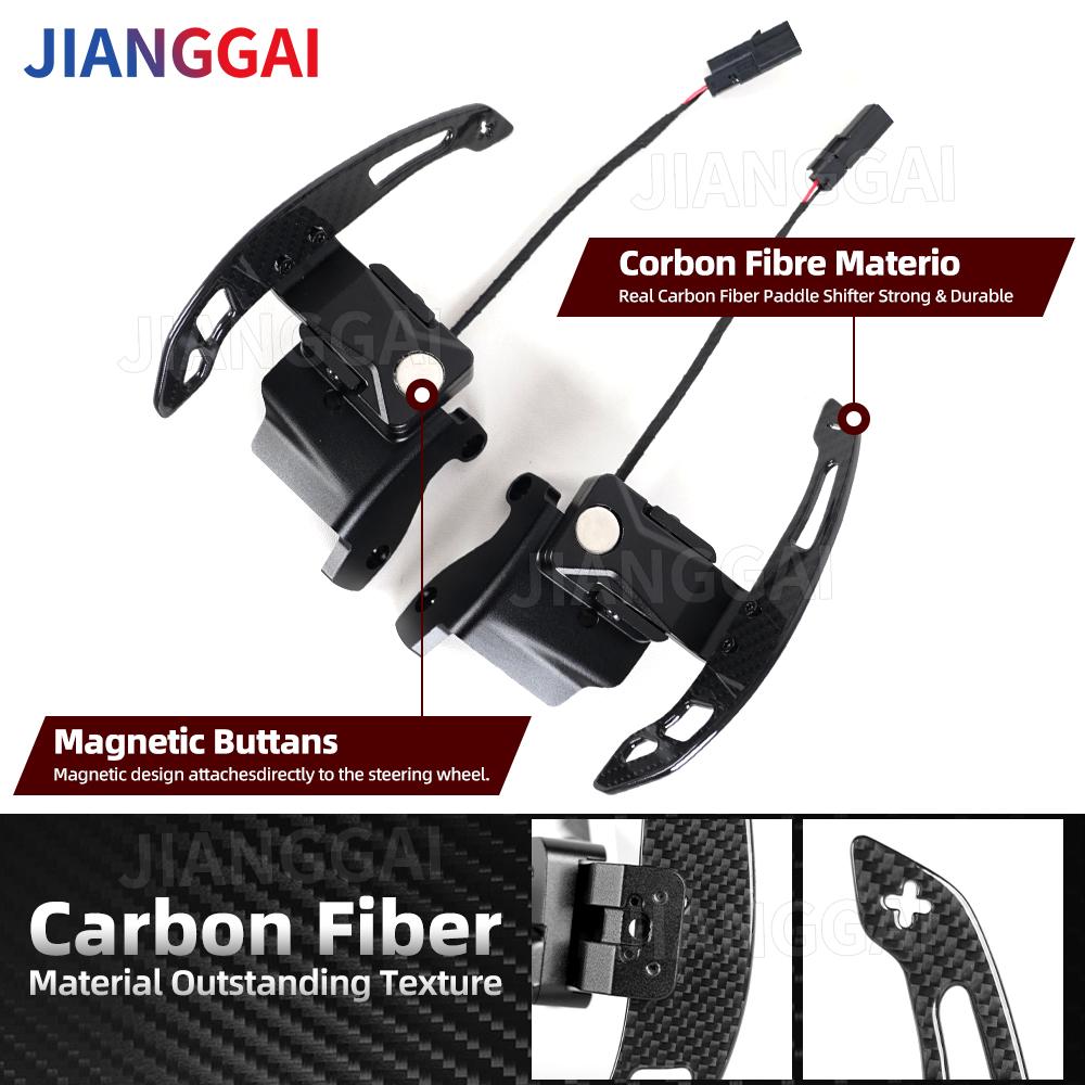 Magnetic Carbon Fiber Steering Wheel Paddle Shifters Extension for Ford F150 F-150 Raptor 2015-2025 Shifter Extended Accessories