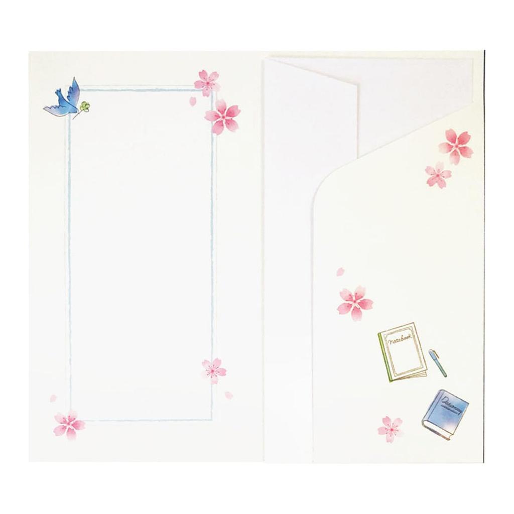 Sanrio Message Cherry Blossoms and Uniform Gold Seal On White Greeting Can Be Transported Overseas SANRIO 869333 Card, Enrollment, Graduation,