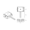 Power connector for FiberFLEX 24VDC 48VDC PDSR webbing rails