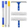 ITTAHO Window Cleaning Tool with Adjustable Angle, Extendable Extension Pole, Condensation Removal, Glass Squeegee, Bathroom Cleaning Set, Water-Squee