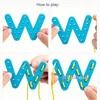 Kids Montessori Number Letter Cognition Threading Toy Wooden  Block Game Hand Eye Coordination Educational Toy Ages 3 4 5 6 8 10