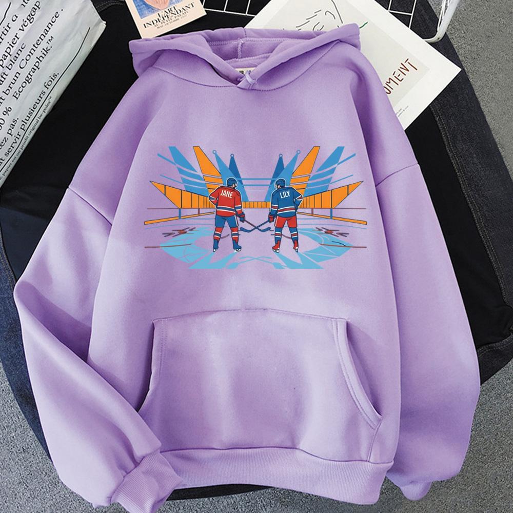 Худи для хоккея с подогревом Rivalry Jane & Lily Fan HOODIE В стиле манги Высококачественное для Осени/Зимы Свитшот с капюшоном на флисе