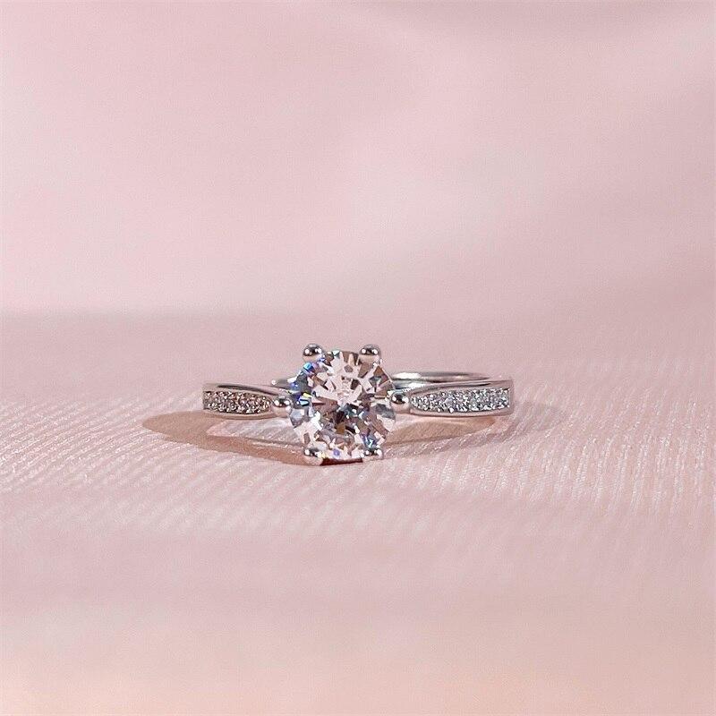 BELLA BOX Роскошное женское открытое кольцо с творческим цирконом, женские ювелирные изделия, серебряный подарок