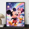 Disney Diamond Painting Kit Full Diamond Round Mickey Minnie Donald Home Decor Craft Gift