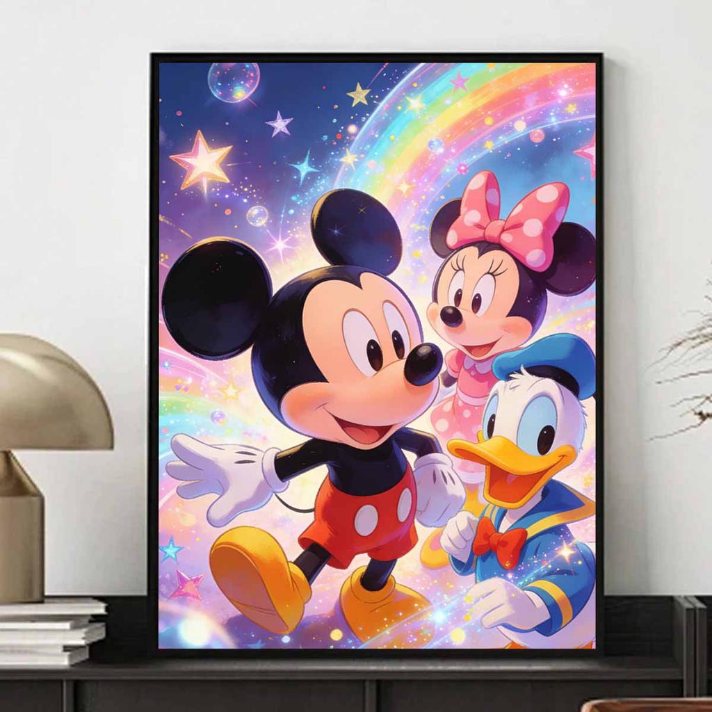 Disney Diamond Painting Kit Full Diamond Round Mickey Minnie Donald Home Decor Craft Gift