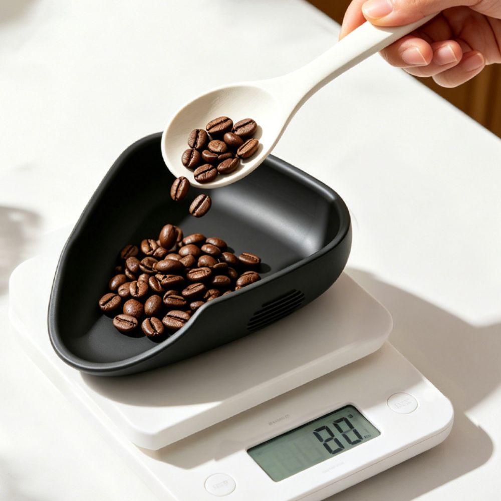 2PCS Non-slip Coffee Bean Weighing Dish Silicone Coffee Bean Measuring Cup Cafe