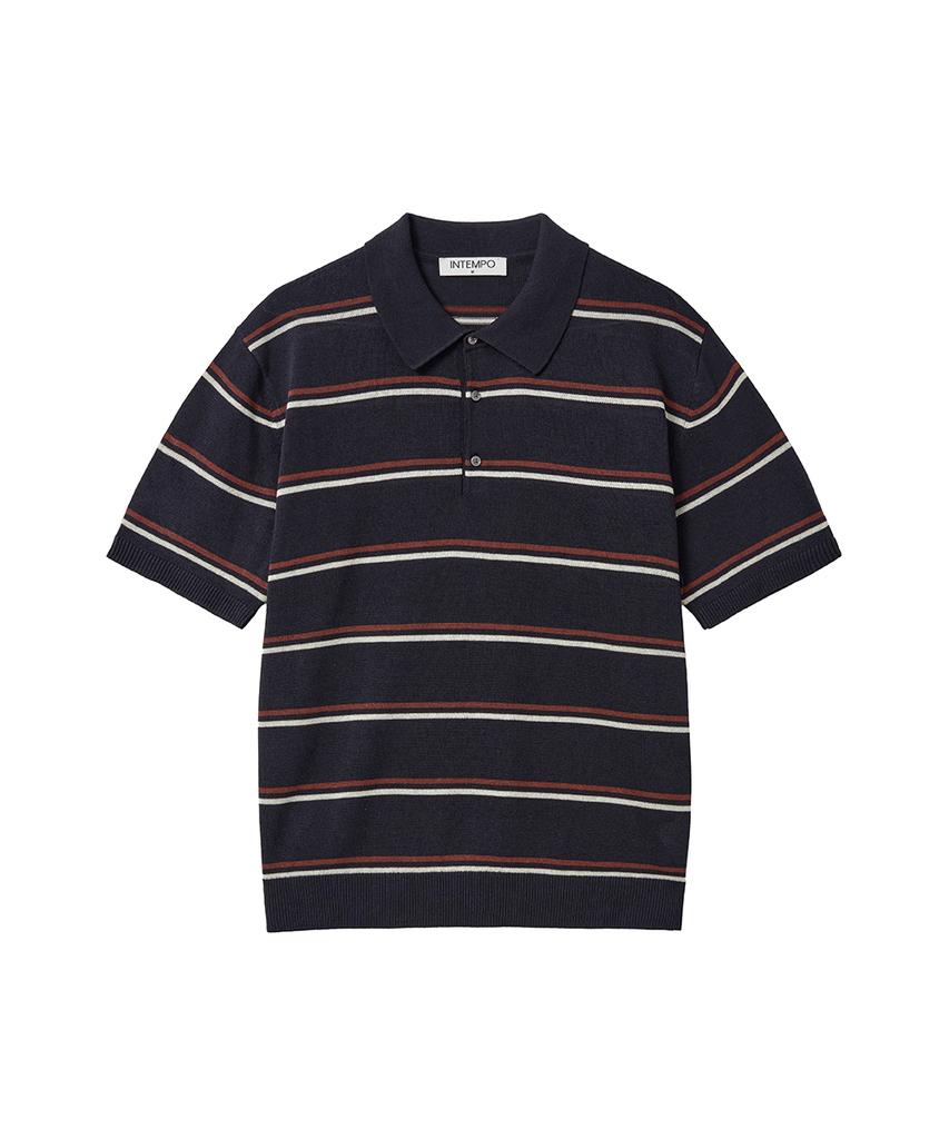 INTEMPOMOOD Air Stripe Collar Knit: 2 Colors
