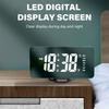 Современная прикроватная цифровая часы с LED-дисплеем, функциями даты и температуры, USB-портом для зарядки телефона, легко читаемые
