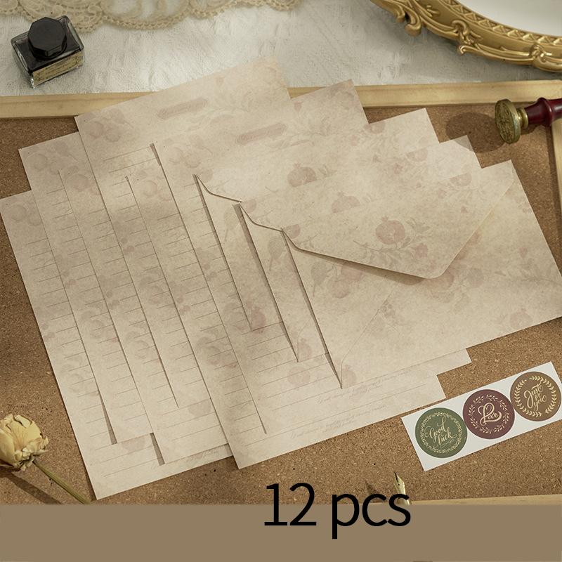 9 pcs Vintage envelope set retro girl art confession love letter greeting card paper