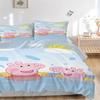 Piggy Friends Fun Print 3Pcs Bedding Setduvet Cover With 2 Bedropillowcase Home Birthday Gift