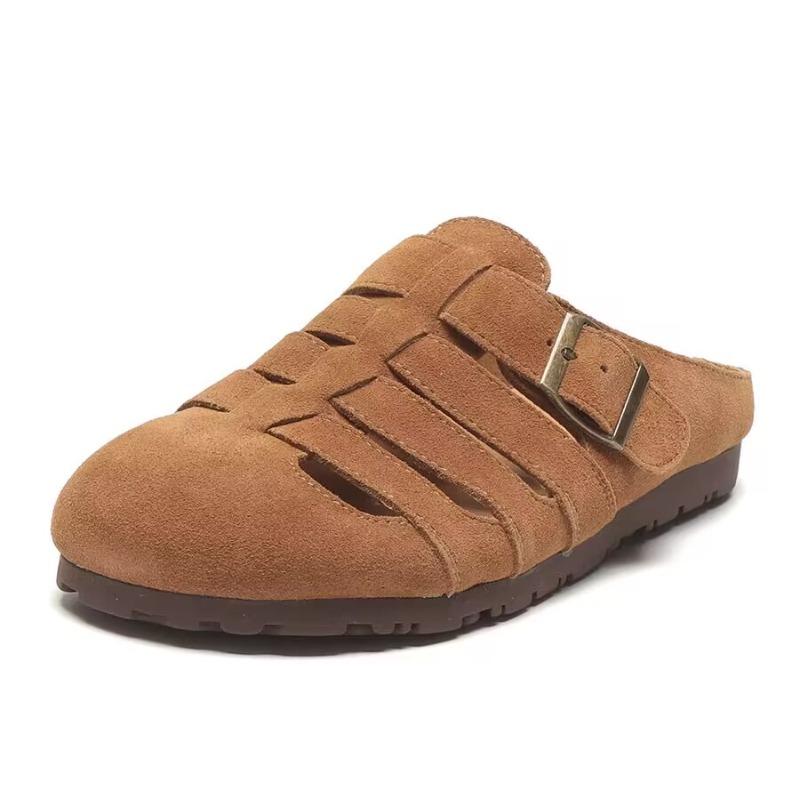 Women's Shoes 2026 New Closed Toe Women Slippers Spring Autumn Rome Solid Solft Sole Flat Casual Comfortable Office Ladies Shoes