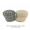 Houndstooth Hat Women's Spring Autumn Duck Cap Vintage Flat Cap