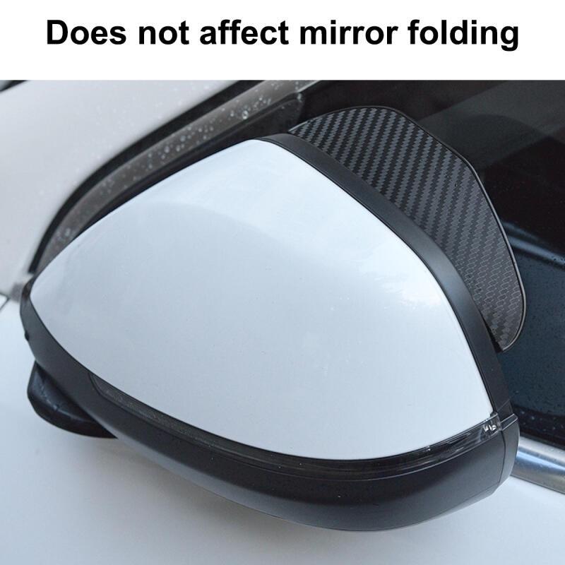 FONKEN 2 шт. универсальное автомобильное зеркало заднего вида, дождевик для бровей, козырек от дождя, козырек из углеродного волокна, защита от снега, солнцезащитный козырек, дождевик, аксессуары для автомобильных зеркал