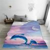 1 шт. Розовое одеяло в стиле мечты с 3D-принтом дельфинов, удобное фланелевое одеяло для дома, гостиной, спальни, для украшения, подарок на день рождения