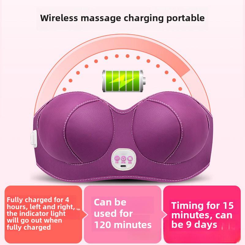 Rechargeable Push-Up Massage Bra with Vibration & Heat Therapy