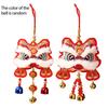 Chinese Lion Dance Ornament Traditional Blessing Souvenir Hanging Pendant with Bells