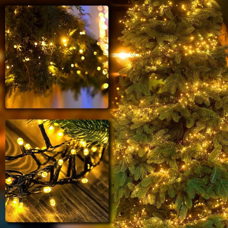 Led Solar String Lights Outdoor Solar Christmas Lights 8 Modes Twinkle Fairy Lights for Xmas Tree Garden Wedding Decoration