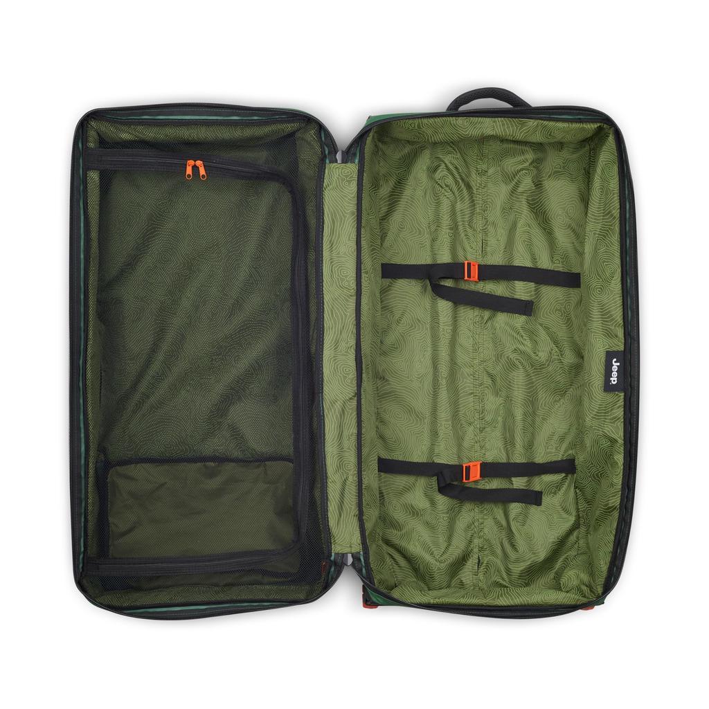 DELSEY PARIS JEEP 82 2W TR DUFFLE Suitcase JS005A, 92L, 82cm, 3.5kg, 3-Year Warranty, Officially Imported, J0274326013, Green