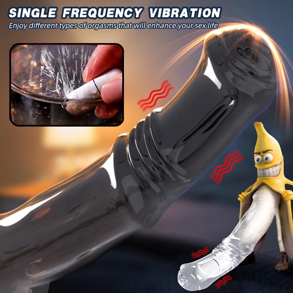 Penis Extender Sleeve Reusable Silicone Condoms Delay Ejaculation Penis Massage Erotic Toys for Men