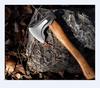 Hand-Forged Long-Handled Camping Axe for Wood Splitting and Firewood Cutting