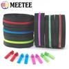 Meetee 10/20M 5# Nylon Zippers Tape + Zipper Slider Puller for Sewing Bag Shoes Garment Zips Repair Sew Crafts DIY Accessories